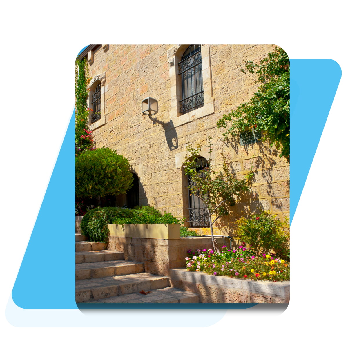 Elegant stone villa with garden in Talbiya, Jerusalem